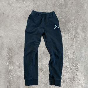 Jordan Youth Boys Fleece Joggers Black Sweatpants Size M (10-12) Jumpman